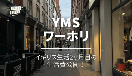 【ワーホリ・YMS】イギリスに渡英して2か月目の生活費＆ロンドンの物価について